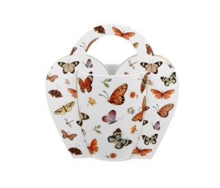 Kubek do herbaty na prezent w koszyczku butterflies motyle