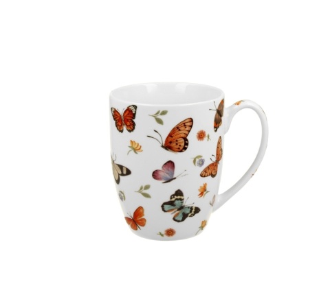 Kubek do herbaty na prezent w koszyczku butterflies motyle