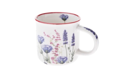 Kubek do kawy herbaty lawenda porcelana na urodziny