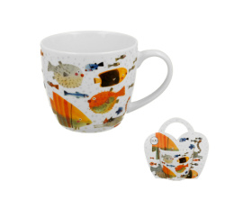 Kubek do kawy herbaty prezent ryby w obwolucie porcelana