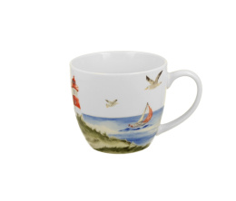 Kubek do herbaty kawy prezent latarnia w obwolucie porcelana