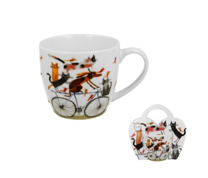 Kubek do kawy herbaty w obwolucie porcelana psi świat pies