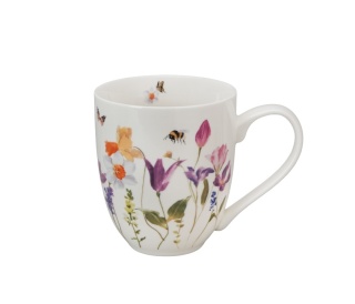 Kubek kubas jumbo xxl na prezent may kwiaty porcelana