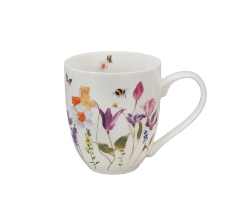 Kubek kubas jumbo xxl na prezent may kwiaty porcelana