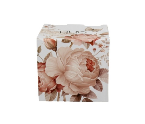 Kubek porcelanowy z zaparzaczem baryłka Secesja róże urodziny