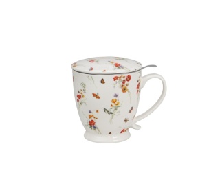 Kubek zaparzacz sitko prezent Grace duży kubas na stopce