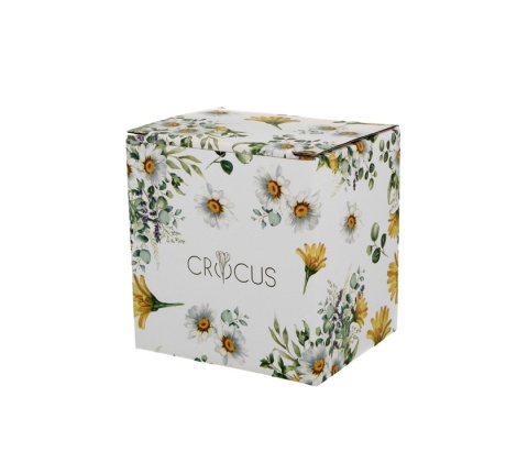 Kubek z zaparzaczem do ziół kosze kwiatów daisy stokrotki