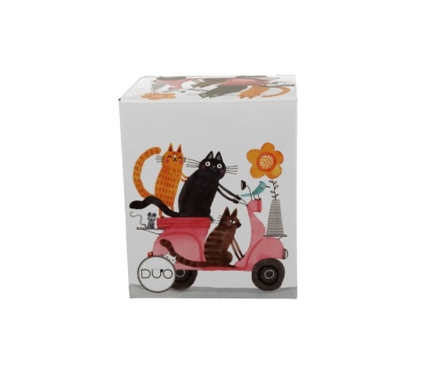 Kubek z zaparzaczem do herbaty koci świat koty na skuterze