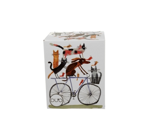 Kubek z zaparzaczem do herbaty pies na rowerze psi świat