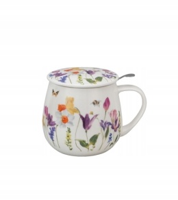 Kubek zaparzacz filtr baryłka may na dzień kobiet kwiaty