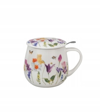 Kubek zaparzacz filtr baryłka may na dzień kobiet kwiaty