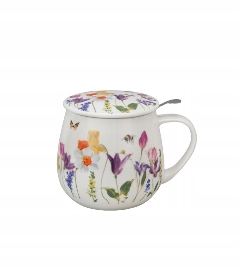 Kubek zaparzacz filtr baryłka may na dzień kobiet kwiaty