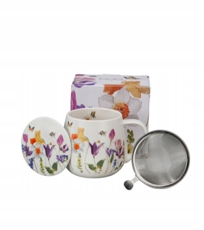 Kubek zaparzacz filtr baryłka may na dzień kobiet kwiaty