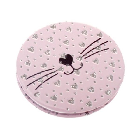 Lusterko kieszonkowe powiększające do torebki kot dwustronne