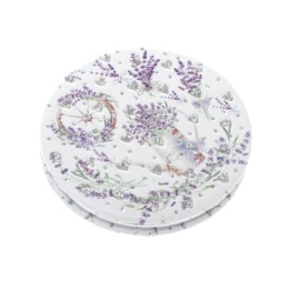 Lusterko kosmetyczne powiększające do torebki lawenda