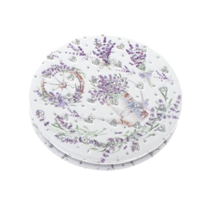 Lusterko kosmetyczne powiększające do torebki lawenda