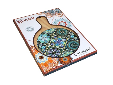 Podkładka drewniana deska do krojenia ceramika carmani