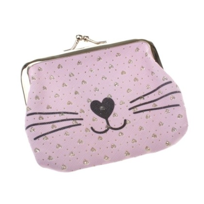 Portmonetka damska mała kot na monety portfelik dla dziecka