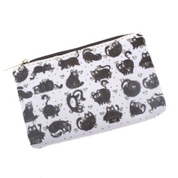 Portfelik portmonetka damska mała koty na zamek portfel