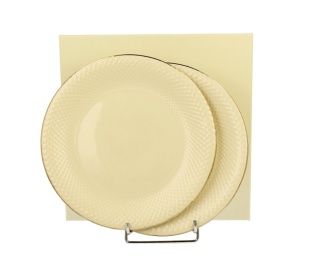 Talerze deserowe zestaw 2szt porcelana vesper ecru na ciasto