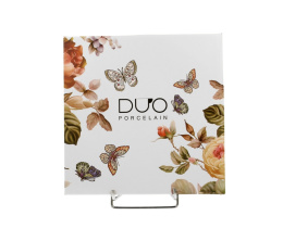 Talerze deserowe porcelanowe 2 szt Zahra róże na ciasto