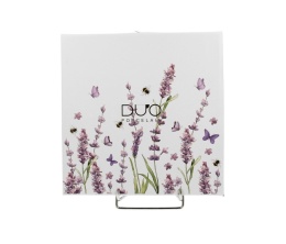 Talerze deserowe porcelanowe 2 szt lawenda na ciasto tort