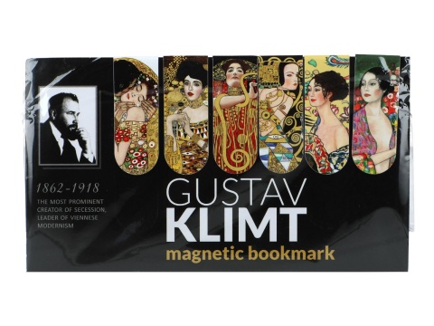 Zakładka do książki magnetyczna kpl 6 szt Klimt Carmani