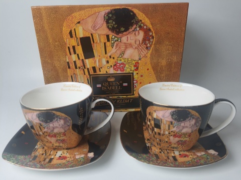 Zestaw 2 filiżanki w pudełku Klimt Pocałunek Queen Isabell