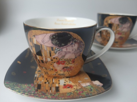 Zestaw 2 filiżanki w pudełku Klimt Pocałunek Queen Isabell