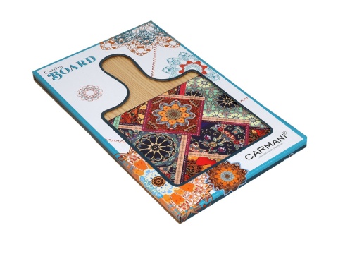 Deska drewniana podstawka pod garnek carmani orient kwiaty