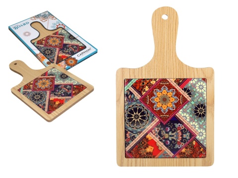 Deska drewniana podstawka pod garnek carmani orient kwiaty