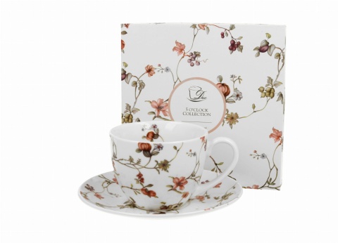 Filiżanka ze spodkiem do kawy herbaty z porcelany Safa