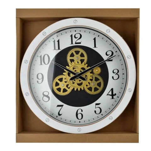 Zegar na ścianę biały arabskie cyfry Ramsey do pokoju