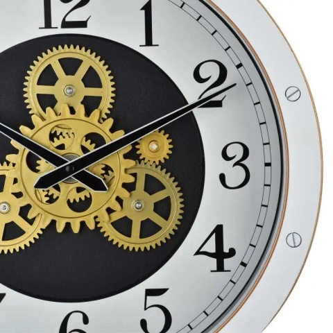 Zegar na ścianę biały arabskie cyfry Ramsey do pokoju