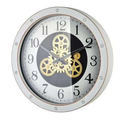 Zegar na ścianę biały arabskie cyfry Ramsey do pokoju