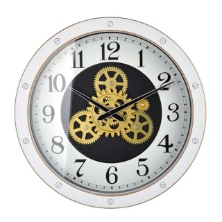 Zegar na ścianę biały arabskie cyfry Ramsey do pokoju