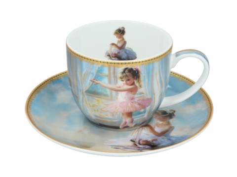 Filiżanka spodek do kawy Carmani Lozano Małe baletnice
