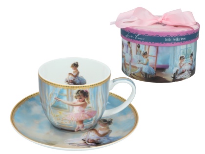 Filiżanka spodek do kawy Carmani Lozano Małe baletnice