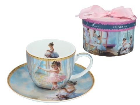 Filiżanka spodek do kawy Carmani Lozano Małe baletnice