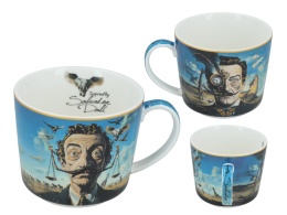 Filiżanka spodek komplet do herbaty kawy Carmani Dali