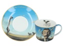 Filiżanka spodek komplet do herbaty kawy Carmani Dali