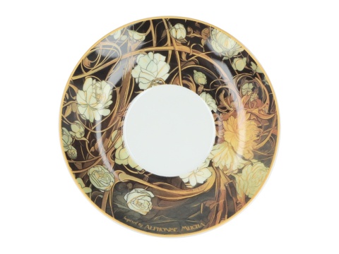 Filiżanka spodek komplet do herbaty kawy Mucha Carmani