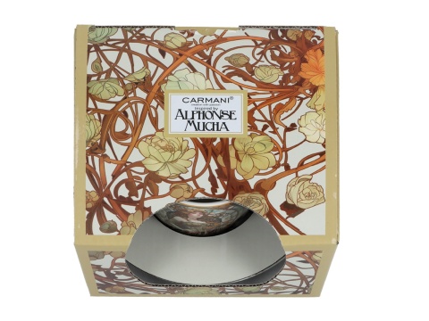 Filiżanka spodek komplet do herbaty kawy Mucha Carmani