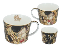 Filiżanka ze spodkiem Klimt Pocałunek Carmani do herbaty