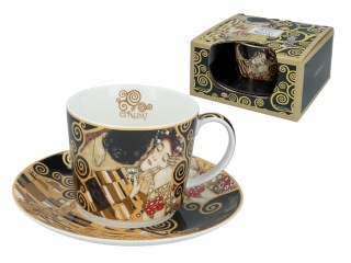 Filiżanka ze spodkiem Klimt Pocałunek Carmani do herbaty