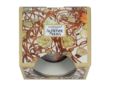 Filiżanka spodek zestaw do kawy herbaty Mucha Carmani