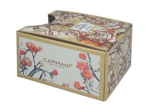 Filiżanka spodek zestaw do kawy herbaty Mucha Carmani