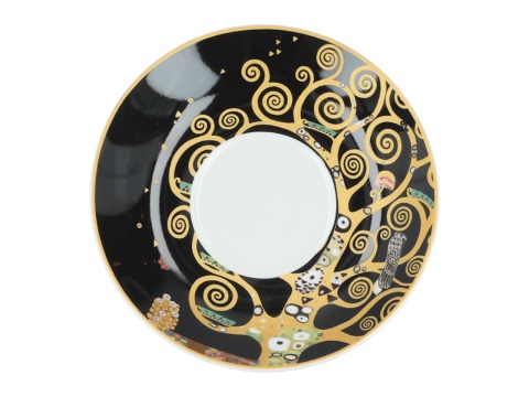 Filiżanka ze spodkiem Klimt Drzewo życia Carmani do kawy