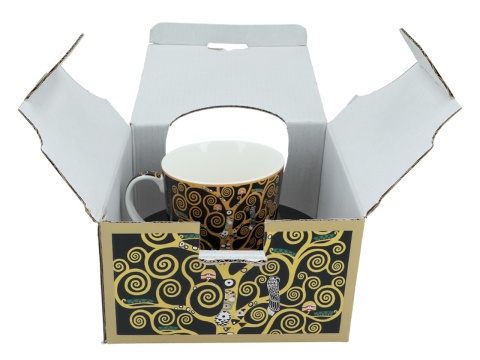 Filiżanka ze spodkiem Klimt Drzewo życia Carmani do kawy