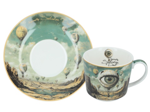 Filiżanka spodek zestaw do kawy herbaty Carmani Dali oko